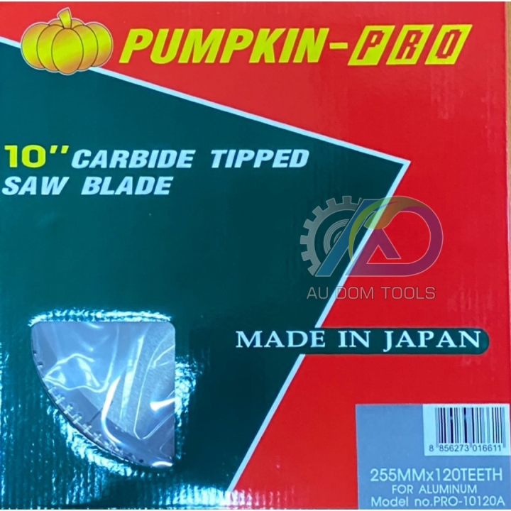 pumpkin-ใบเลื่อยวงเดือนตัดอลูมีเนียมขนาด-10-x120t-made-in-japan