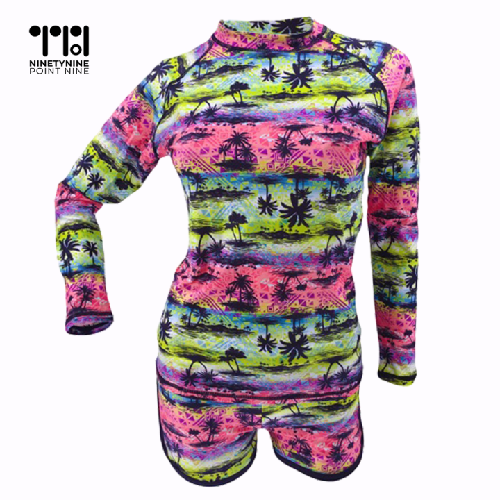 99.9 2Piece Rash Guard Set (Random Design) for Women [F501] Lazada PH