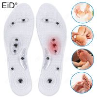 EiD Unisex 16 Magnetic Massage Insoles Foot Acupressure Shoe Pads Therapy Slimming Insoles for Weight Loss Transparent Man women