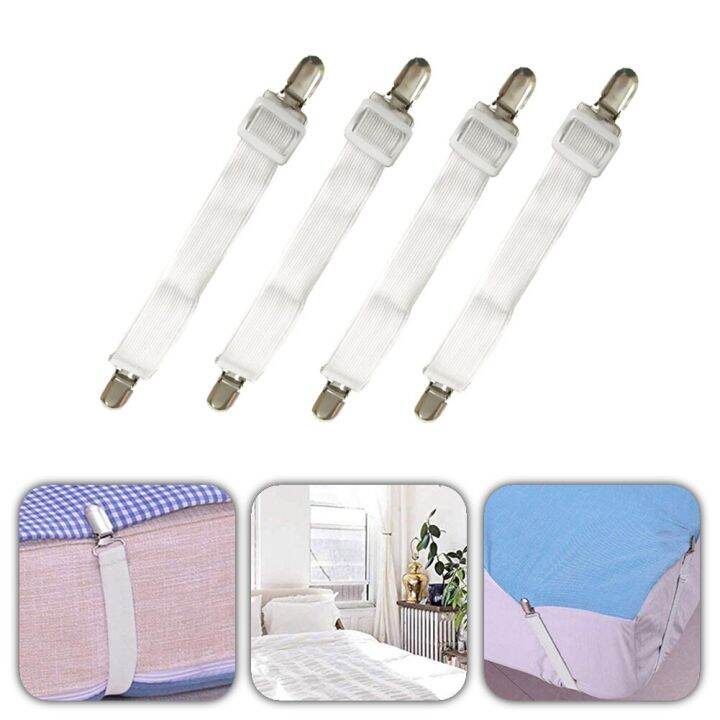 4pcs-elastic-bed-sheet-grippers-double-head-clips-gripper-holder-suspender-bed-sheet-fasteners-adjustable-length-15-30cm