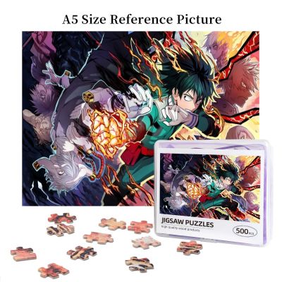 My Hero Academia 3 Wooden Jigsaw Puzzle 500 Pieces Educational Toy Painting Art Decor Decompression toys 500pcs