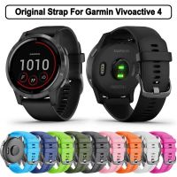 22mm Original Watch Band For Garmin Vivoactive 4 Strap Venu 2 Forerunner 745 265 255 Silicone Official Buckle Bracelets Belt Straps Straps