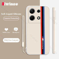 NIWINEE เคสกันน้ำแบบนิ่มสำหรับเคสซิลิโคน Infinix Note 30 /Note 30 Pro เคสใส่โทรศัพท์มีแถบฟรีสายคล้องขอบตรงฝาครอบคลุมทั้งหมดกันกระแทก