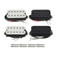 FLEOR ชุด Humbucker Pickup ปิ๊กอัพ4เส้น,บริดจ์กีตาร์ไฟฟ้าเซรามิกพาสซีฟ2ชิ้น