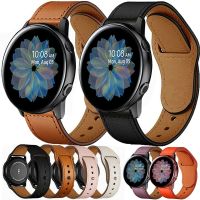 20mm 22mm Leather band For Samsung Galaxy watch Active 2 strap 44mm Huawei GT/2/Pro Galaxy watch 4/Classic 45/40mm/46mm bracelet