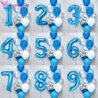 【DT】hot！ 13pcs 32inch Number Foil Happy Birthday Decorations Kids Boy Baby 1 2 3 4 5 6 7 8 9 Year Old 1st