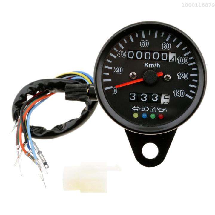 Cafe Racer Retro Custom Motorcycle Mechanical Speedometer with LED ...