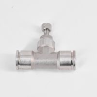 4/6/8/10/12mm Push In Quick Connector Air Flow Control Needle Valve Pneumatic 304 Stainless Steel Air Fitting