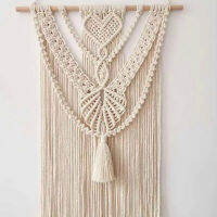 [Foocome]Macrame แขวนผนังด้วยพู่หัวใจรักแบบผ้าฝ้ายทอพรมสำหรับตกแต่งบ้านห้องนอนตกแต่งของที่ระลึกพิธีขึ้นบ้านใหม่