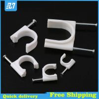 【CW】 Wire clamp wire fixing wall steel nail line card plastic buckle network cable wiring device