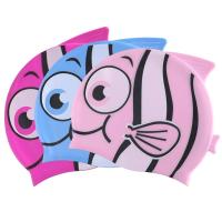 Cartoon Swimming caps Boys Girls children ear protect Silicone Waterproof kids piscina Swim Pool cap Lovely fish Diving hat