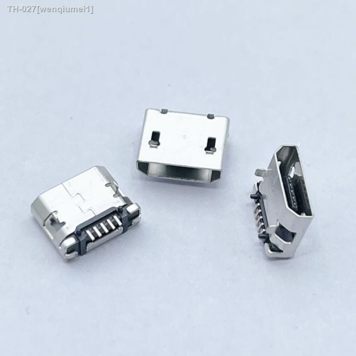 100pcs-micro-usb-5pin-5-9mm-dip2-no-side-b-type-flat-mouth-without-curling-side-female-connector-for-mobile-phone-mini-usb
