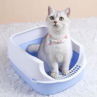Cat Bedpan Toilet Anti-splash Cat Litter Box Cat Cats Tray With Spoon Clean Kitty House Plastic BOX Cats Dogs Supplies