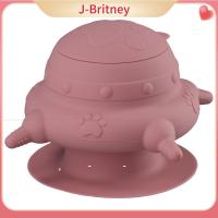 เครื่องป้อนซิลิโคนสำหรับเด็ก J-BRITNEY สีชมพูอุปกรณ์ป้อนอาหารสัตว์เลี้ยงใช้งานได้จริงอุปกรณ์ป้อนอาหารสัตว์เลี้ยง