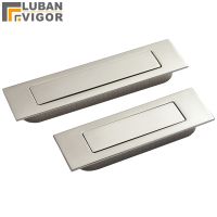 ☏ Brushed stainless steel Invisiblehidden Spring drawer /Sliding door handle Automatic closing dustproofHardware