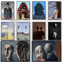 Art Enthusiast S Choice: The Couple โดย Rene Magritte - Surrealism ผ้าใบพิมพ์ผนังสำหรับตกแต่งบ้าน