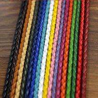 Top List 1 Meter 3 mm Leather Strap Braided Rope 18 Avaiable Colors