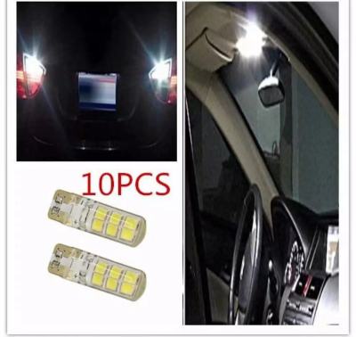 10x T10 194 W5W COB 2835 SMD 12LED Car Canbus Super Bright License Light Bulb 2W