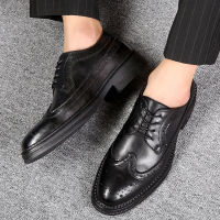 Black Gentleman Dress Shoes Men Brogues Oxford Shoes High quality Suit Shoes For Men Classic Mens Business Leather Shoes Casual