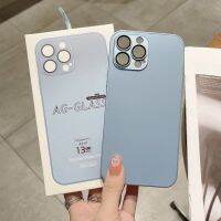 Original AG Silicone Matter Glass Magnetic Phone Case For iPhone 14 13 12 Pro Max 11 ProMax Plus Back Cover With Gift Box