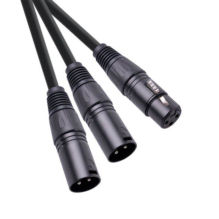 XLR Splitter Cable, 3 Pin XLR Female to Dual XLR Male Patch Y Cable