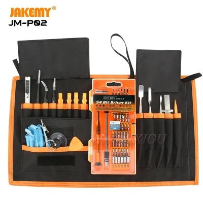 JM-P02 JAKEMY ชุด Obeng Reparasi DIY สำหรับมืออาชีพเครื่องมือแหนบปลายแหลมสำหรับซ่อมอิเล็กทรอนิกส์