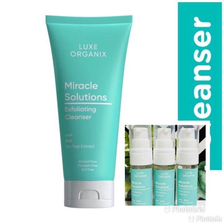 LUXE ORGANIX Miracle Solutions Exfoliating Cleanser 20ml Lazada PH