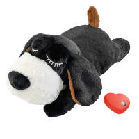 {Questionno} Cute Heartbeat Pet Plush Toy Puppy Comfortable Anxiety Relief Sleep Aid Dolls