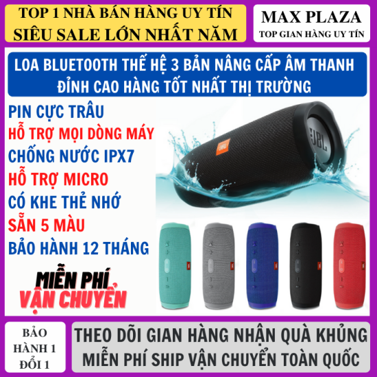 Loa bluetooth không dây bản thế hệ 3 âm thanh cực hay, có khe cắm thẻ nhớ - ảnh sản phẩm 1