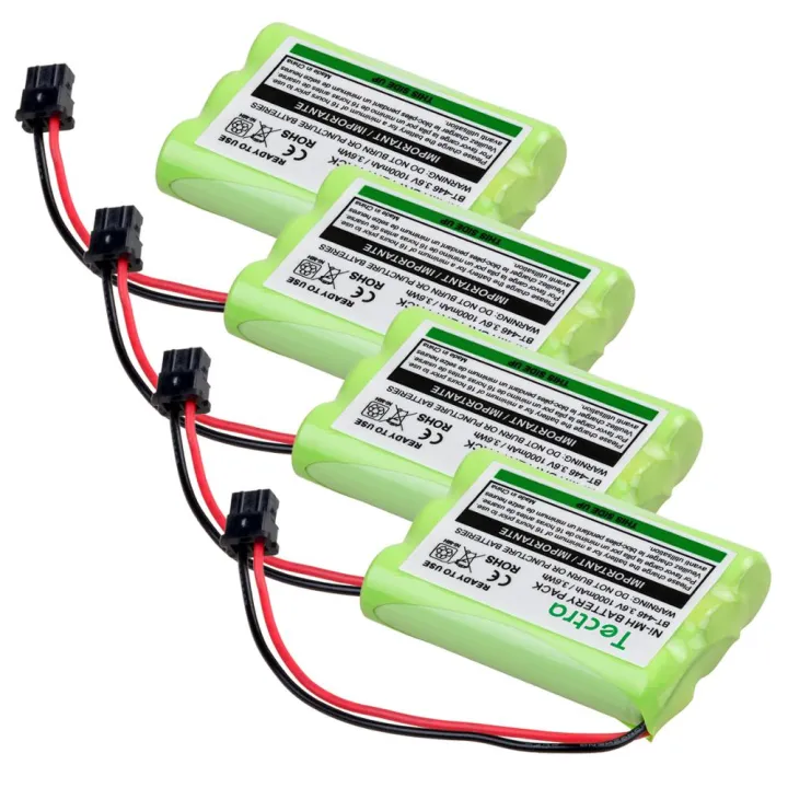 4Pcs 3.6V 1000mAh AAA NiMH Cordless Phone Rechargeable Battery BT446 Replacement Pack BP446 BT