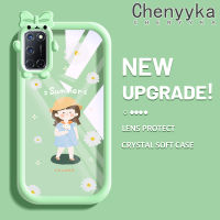 Chenyyka เคสสำหรับ OPPO A52 A72 A92 4G เคสการ์ตูนในฤดูร้อนที่น่ารักเด็กผู้หญิงกันกระแทกหลากสีเคสโทรศัพท์โปร่งใสสร้างสรรค์เลนส์กล้องถ่ายรูปสัตว์ประหลาดน้อยเคสซิลิโคนนิ่มน่ารัก