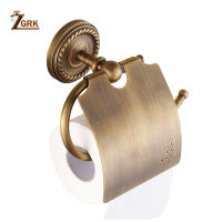ZGRK Paper Holders Solid Brass Antique Paper Roll Holder Toilet Paper Holder Tissue Holder Restroom Bathroom Accessories