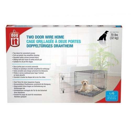 Dogit Pet Crate Two Door Wire Home Crates with divider ( Large , XL or