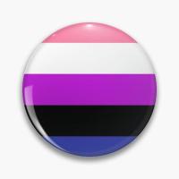 【CC】 Genderfluid Flag  Customizable Soft Pin Lapel Metal Cartoon Badge Jewelry