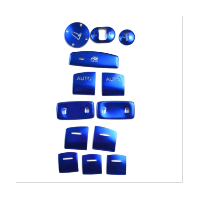 13Pcs Blue Window Glass Lift Switch Button Cover Sticker for Honda Civic 11Th Gen 2022