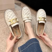 2023 summer fashion half dragged for womens shoes in baotou lazy one and a half and fisherman woman Mary Jane shoes slippers female