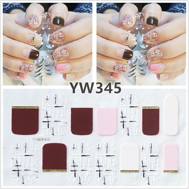 3d-nail-sticker-hyuna-flower-fruit-cartoon-plaid-gold-foil-imitation-diamond-diy-nail-art-waterproof-manicure