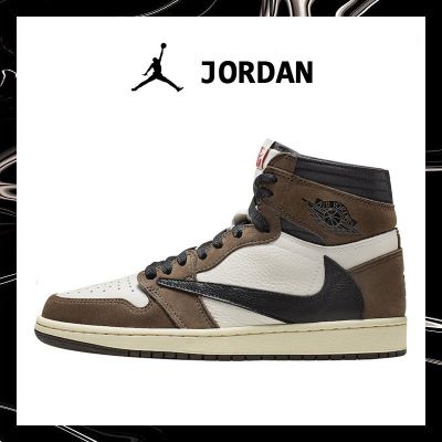 [HOT] ✅Original NK* Ar J0dn 1 x T- S- Black And Brown Suede Barbed Hook Basketball Shoes Mens Shoes Womens Shoes Couple Shoes High-Top Sneakers