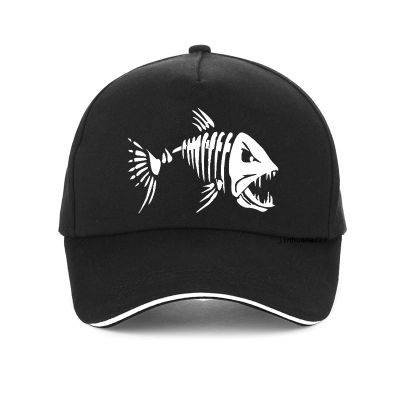 men outdoor Fishing Baseball Cap Cartoon Fish Bones print hat fashion brand Fishing enthusiast hat adjustable snapback hats