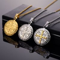 【CW】❀▣☄  Religious San Benito Medal Necklace Benedict Necklaces   Pendants Men Jewelry Holy Medalla