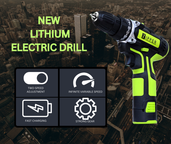 12V Cordless Zipper Screw Drill Rechargeable High Quality Hand Drill12