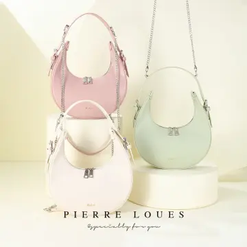 New Women's Bag Bow Shoulder Bag PIERRE LOUES Big Bow-Knot Women's  Messenger Bag PU Leather Crossbody Bag