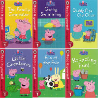 English original authentic pig piggy grading Book 6 Volume Peppa Pig Read it yourself with Ladybird Level 1 Pink Pig girl childrens book paperback