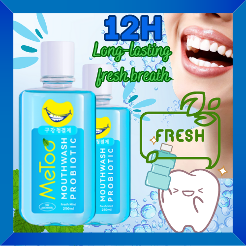 METOO MOUTHWASH PROBIOTICS COOL MINT FLAVOR 250ML FIGHTS AGAINST