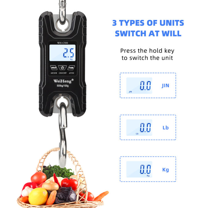 rcyago-เครื่องชั่งแขวนอิเล็กทรอนิกส์แบบพกพาช่วงน้ำหนัก0-2กก-500กก-โดยทั่วไปตอบสนองทุกความต้องการของการชั่งน้ำหนักในครัวเรือน