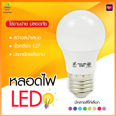 PAE-05 หลอดไฟ หลอดสี LED หลอดไฟประหยัดพลังงาน ไฟLED ใช้ขั้วE27