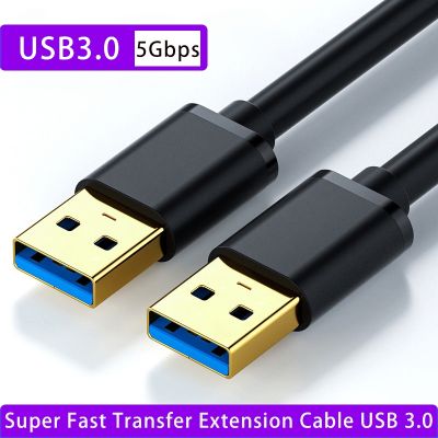 Kabel ekstensi USB 3.0 2.0 USB ke USB USB A Male ke Male Extender untuk Radiator Hard Disk TV Box ekstensi kabel USB 5Gbp