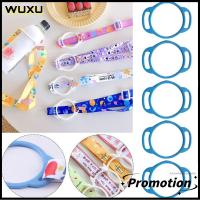 WUXU 10pcs หลากสีหลายสี ตะขอหัวเข็มขัดยาง เครื่องมือเดินป่าตั้งแคมป์ คาราบิเนอร์กลางแจ้ง หัวเข็มขัดกาต้มน้ำกีฬา หัวเข็มขัดแขวนกาต้มน้ำ ที่วางขวดน้ำ