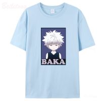 เสื้อยืดผ้าฝ้ายHunter X Hunter เสื้อ T Zoldyck Killua100 % ผ้าฝ้ายแขนสั้น Tees O-คอการ์ตูนพิมพ์2022ฤดูร้อนผู้หญิง Tops streetwear