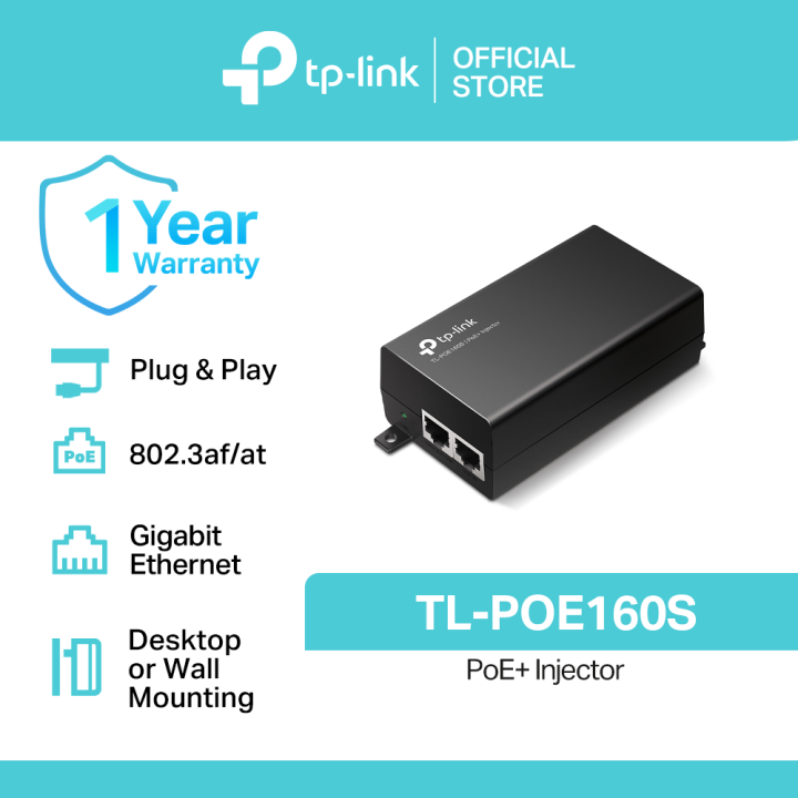 TPLink TLPOE160S Plug & Play 2 Gigabit Ports EEE802.3af/at Standards